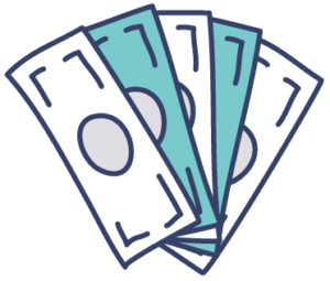 5 A sketch of the cash that a seller gets when they sell their house for cash to The Buy Guys.