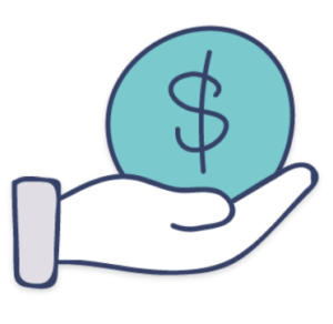 Cash A sketch of a hand holding a sign with cash on it to help sellers get cash for their house.