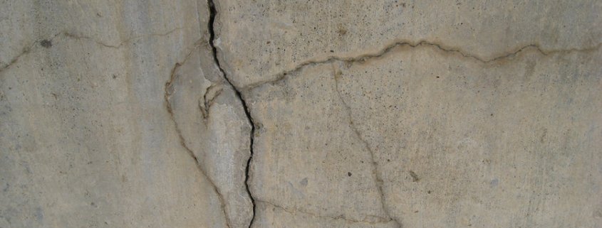 Cracks in the foundation of a Florida home.