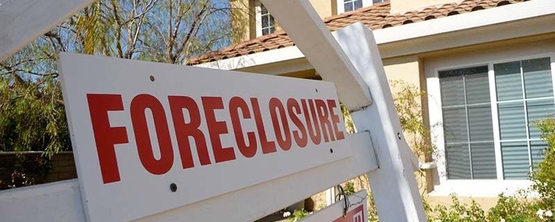 A home foreclosure sign.
